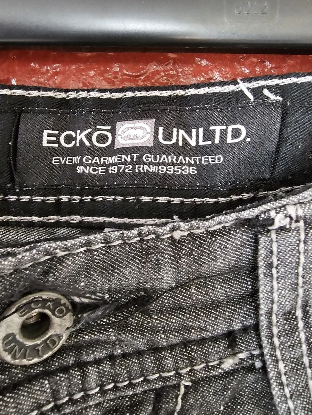Ecko Unlimited Men's Washed Gray Straight Jeans
